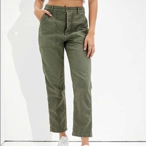 American eagle high waisted button fly army green pants